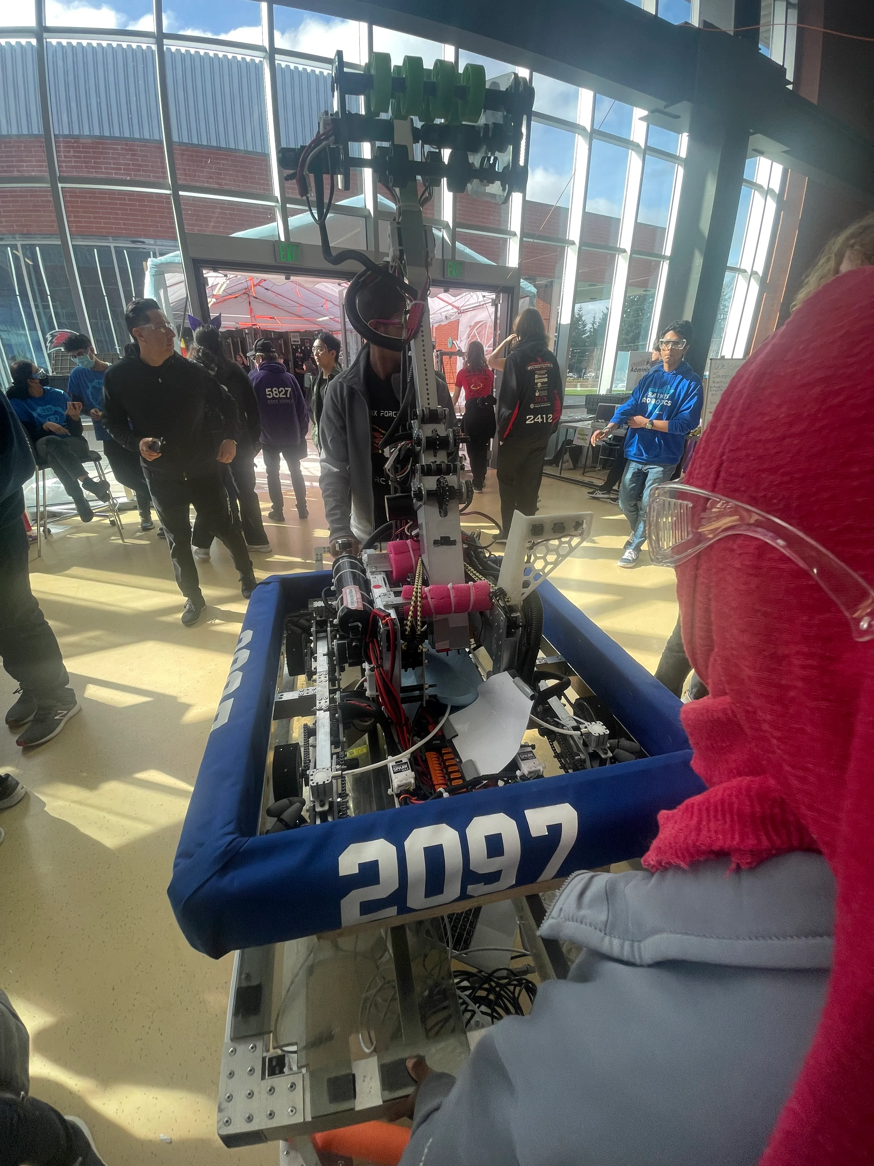 James on the field at a robotics competition