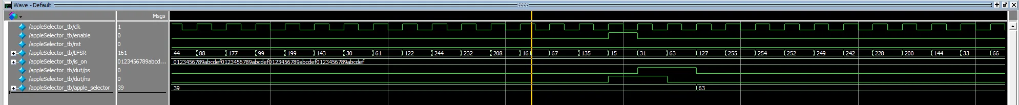 Simulation of the apple selector