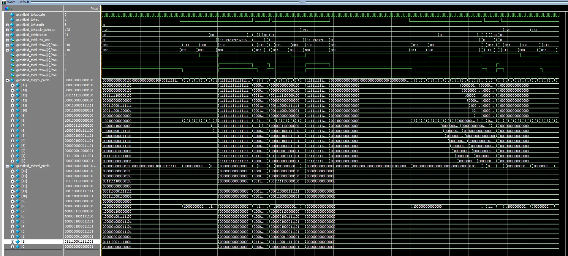Simulation of the playfield module