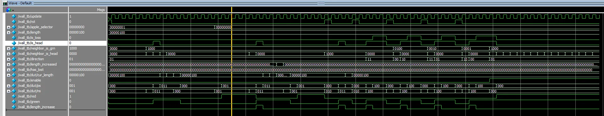 Simulation of the wall module